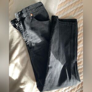 Wrangler Wild West High Rise Straight black denim jeans